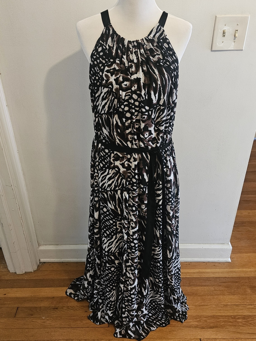 Lane Bryant Animal Print Halter Maxi Dress | Plus Size